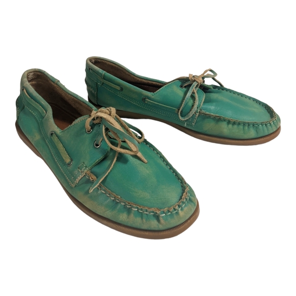 Bed Stu Blue Green Boat Shoe, 11 - Picture 3 of 9